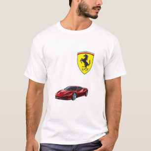 Camiseta Camiseta-Logotipo Ferrari Masculina - Para Entusia