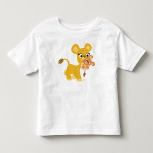 Camiseta Camiseta-mãe-leão e criança-cubo