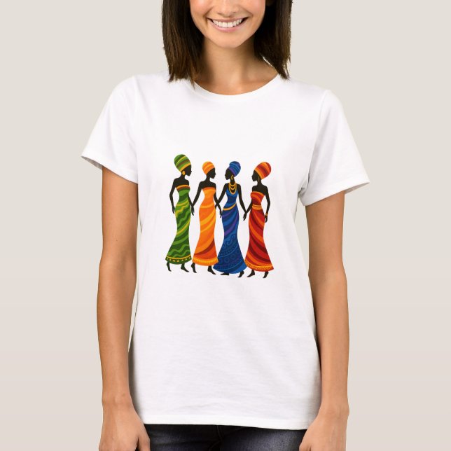 Camiseta Camiseta-mulher africana (Frente)
