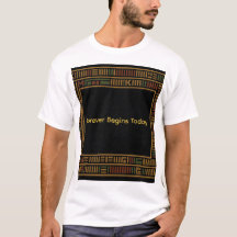 Camiseta-Padrão Dourada africana Kente