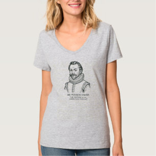 Camiseta Camiseta-pescoço-mulher-cinza Sir Francis Drake