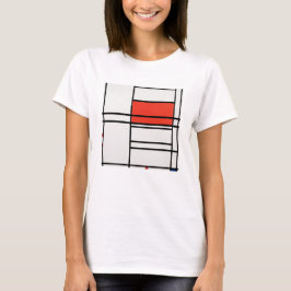 Camiseta Camiseta: PIET MONDRIAN : COMPOSIÇÃO, VERMELHO E A