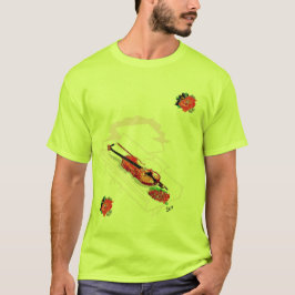 Camiseta Camiseta: Rosa de Piano e Violino de Sua e Dela