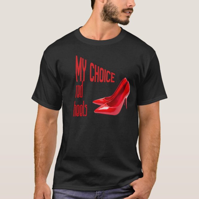 Camiseta camiseta, saltos vermelhos (Frente)