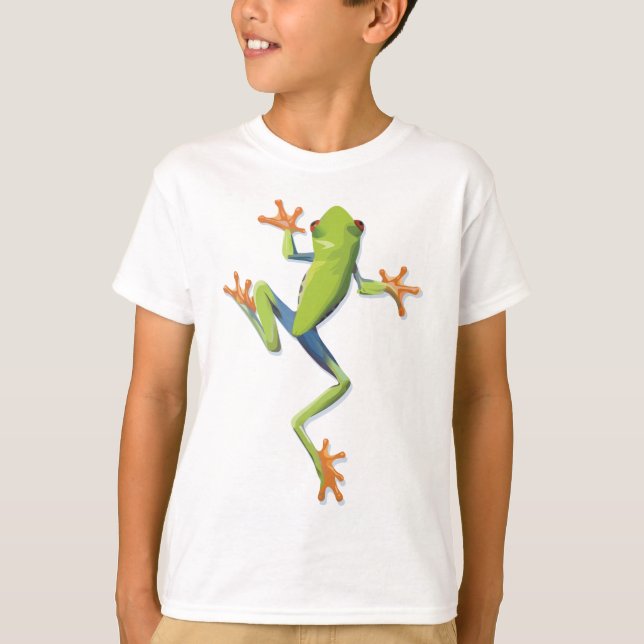 Camiseta Camiseta-Sapo de Árvore do Amphibian Verde (Frente)
