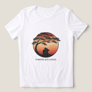Camiseta “Camiseta Silhueta de Casal Romântico”