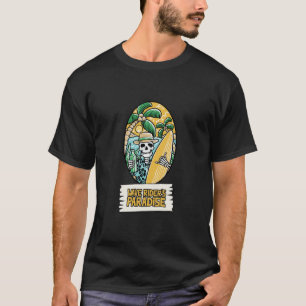 Camiseta Camiseta-Surfista do Esqueleto de Onda Rider