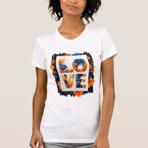 Camiseta Camiseta-T-Camiseta-de-amante floral