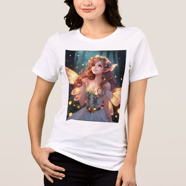 Camiseta Camiseta-T-Canvas-de-Leite da Rainha Fada (Frente)