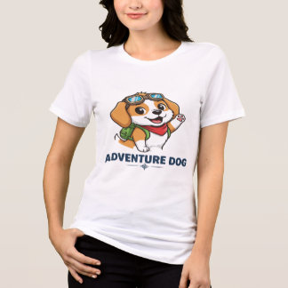 Camiseta Camiseta-T-Cão-Aventura - Grão-Vinho-Cachorro