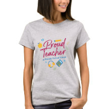 Camiseta-T (Cinza) de professora orgulhosa FLVS