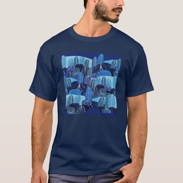 Camiseta Camiseta-T de Cactus Escuro-Sudoeste (Frente)