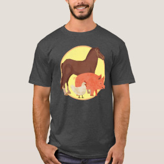 Camiseta Camiseta-T de explosão solar de animais-da-índia