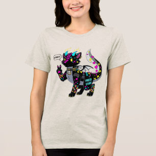 Camiseta Camiseta-T de Gamero Cyber Neon Gamer Furry Women