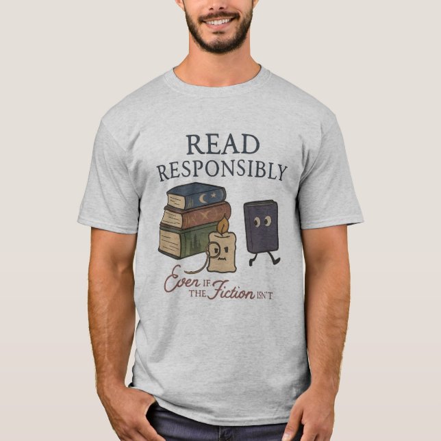 Camiseta Camiseta-T de Homens do Livro | Teto de Café Liter (Frente)