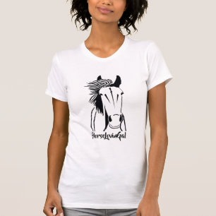 Camiseta Camiseta-T de mulher artística Gal e legal