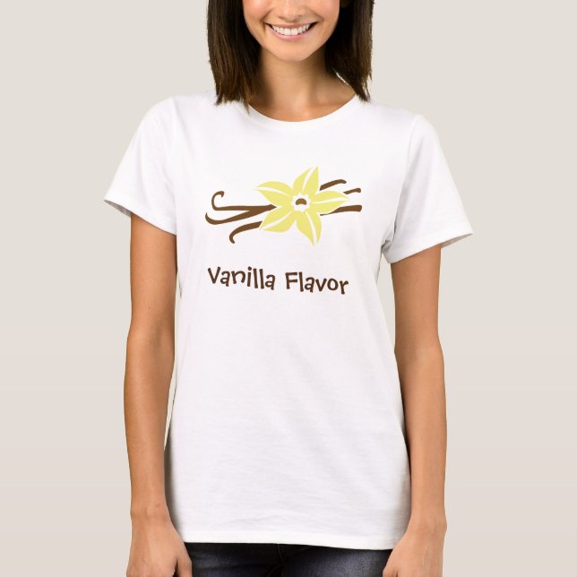Camiseta Camiseta-T de Mulheres Flavor de Baunilha (Frente)