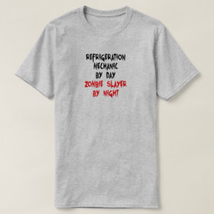Camiseta Camiseta-T de Piada de Zombie Mecânica para Refrig
