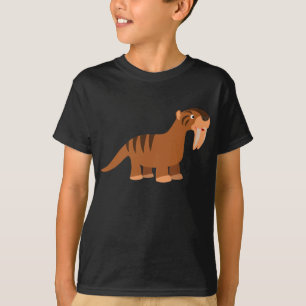 Camiseta Camiseta-T de Thylacosmilus Kids, um desenho sorri