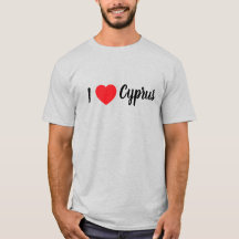 Camiseta-T de uso masculino (I "coração" Chipre)