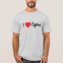 Camiseta Camiseta-T de uso masculino (I "coração" Chipre)