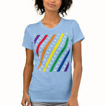 Camiseta-T do Adulto da Bolinhas e Faixa-Doce (Arc