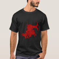 Camiseta-T do Dragão Oriental feroz