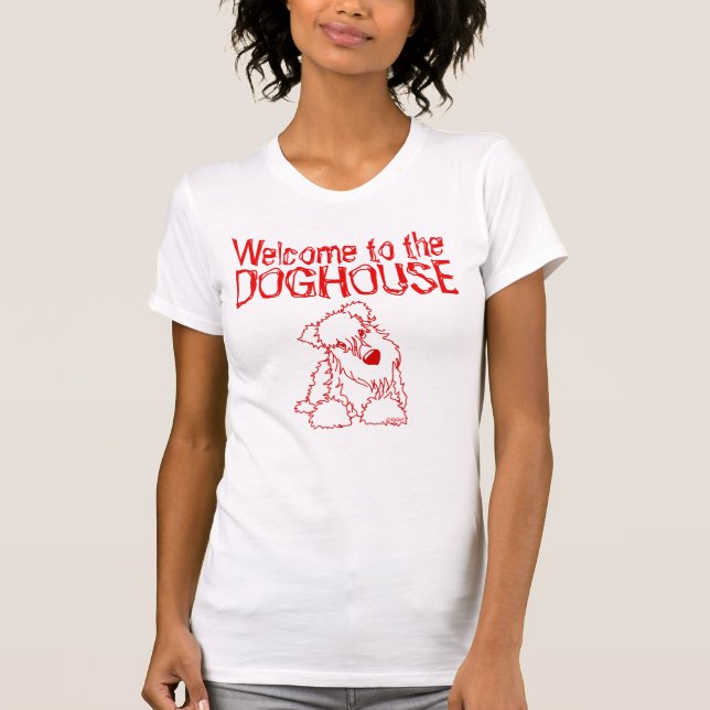 Camiseta Camiseta-T-Doghouse de terreiro de Casaco suave (Frente)
