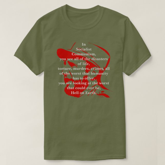 Camiseta Camiseta-T dos Homens do Comunismo e Socialismo Cu (Frente do Design)