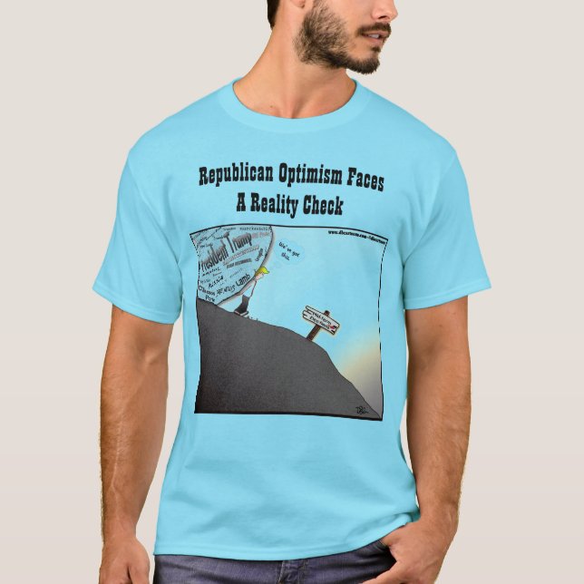 Camiseta Camiseta-T dos Homens Republicanos-Otimistas (Frente)