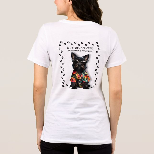 Camiseta Camiseta-T-Groomer de Cães (Verso)