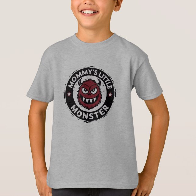 Camiseta Camiseta-T para Crianças Monstras de mamãe (Frente)