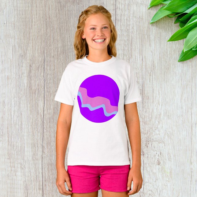 Camiseta Camiseta-T-Raparigas-Planeta-Roxo (Criador carregado)
