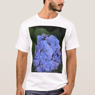 Camiseta Camiseta-T Rústica Roxa Hydrangea macrophylla