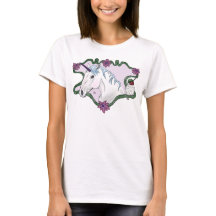 Camiseta-T-Unicórnio e Hummingbird