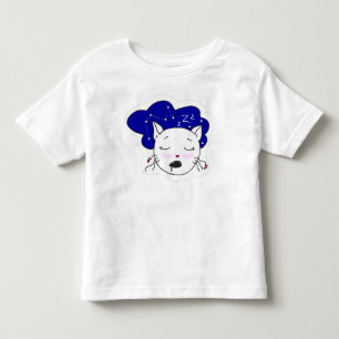 Camiseta Camiseta. Trendy personificou o gato feliz que esc