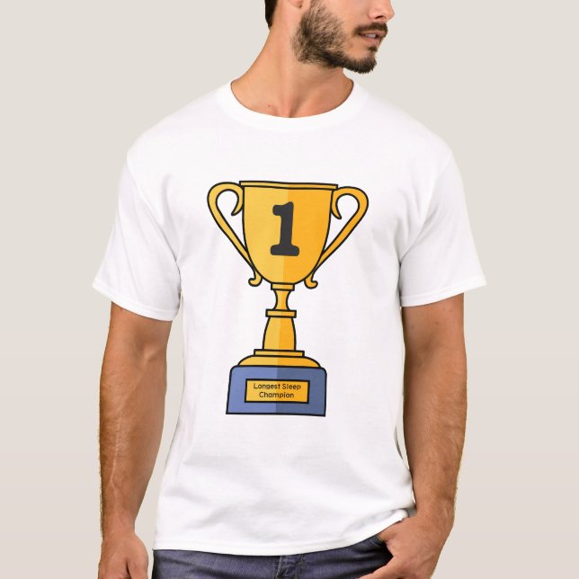 Camiseta Camiseta-troféu de campeão - Abraçar a vitória (Frente)