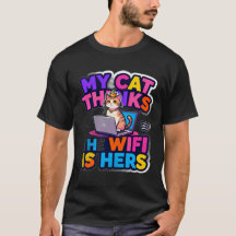 CamisetaMeu Gato É o Dono do Wi-Fi