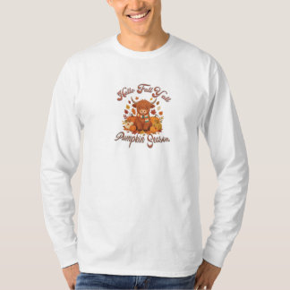 Camiseta CamisetaOlá Outono Pessoal Temporada de Abóbora Hi