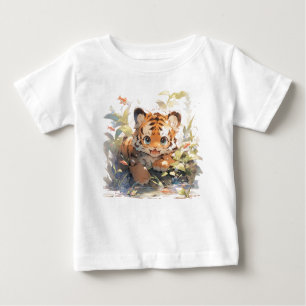 Camiseta "Camisetas de Bebê, Tigre, Adorável - Libertem-se