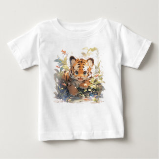Camiseta "Camisetas de Bebê, Tigre, Adorável - Libertem-se