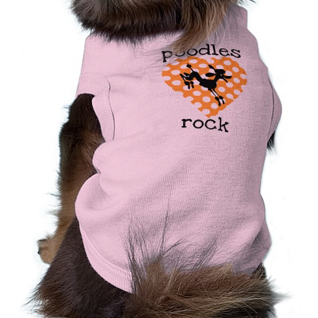 Camiseta Camisetas de Poodles Rock Dog (Traseira)