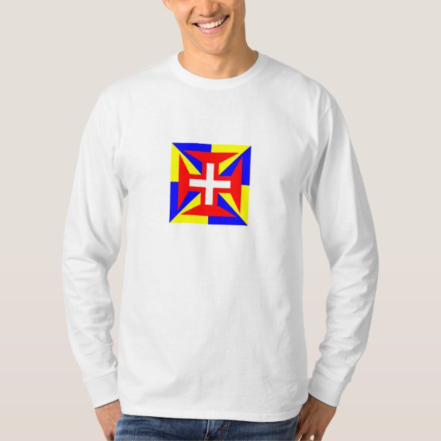 Camiseta Camisia Longa Alba de Suprema Milícia Christi (Frente)
