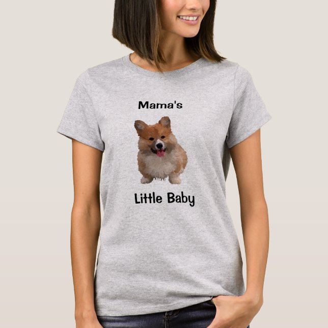 Camiseta Camisinha de Mama Welsh Corgi (Frente)