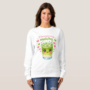 Camiseta Camisola Aconchegante Amante de Matcha Fofa