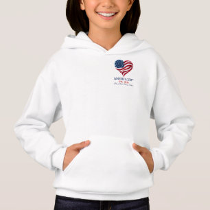 Camiseta Camisola America 250 Bandeira Coração 1776-2026 Me