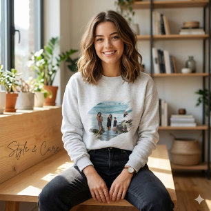Camiseta Camisola Básica Aconchegante com Impressão de Foto