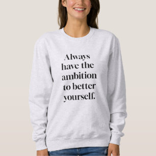 Camiseta Camisola básica de mulheres ambição