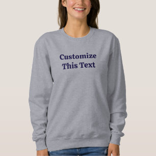 Camiseta Camisola Básica de Texto Personalizável para Mulhe