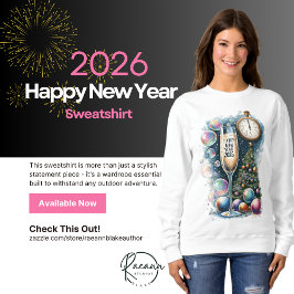 Camiseta Camisola Básica Feliz Ano Novo 2026